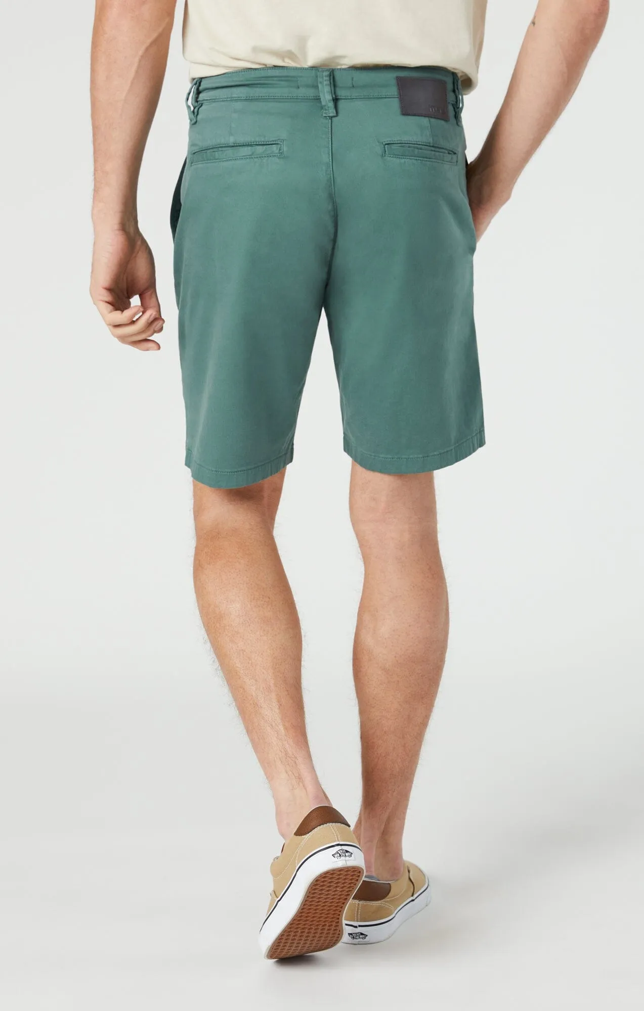 SIMON SHORTS IN SILVER PINE TWILL