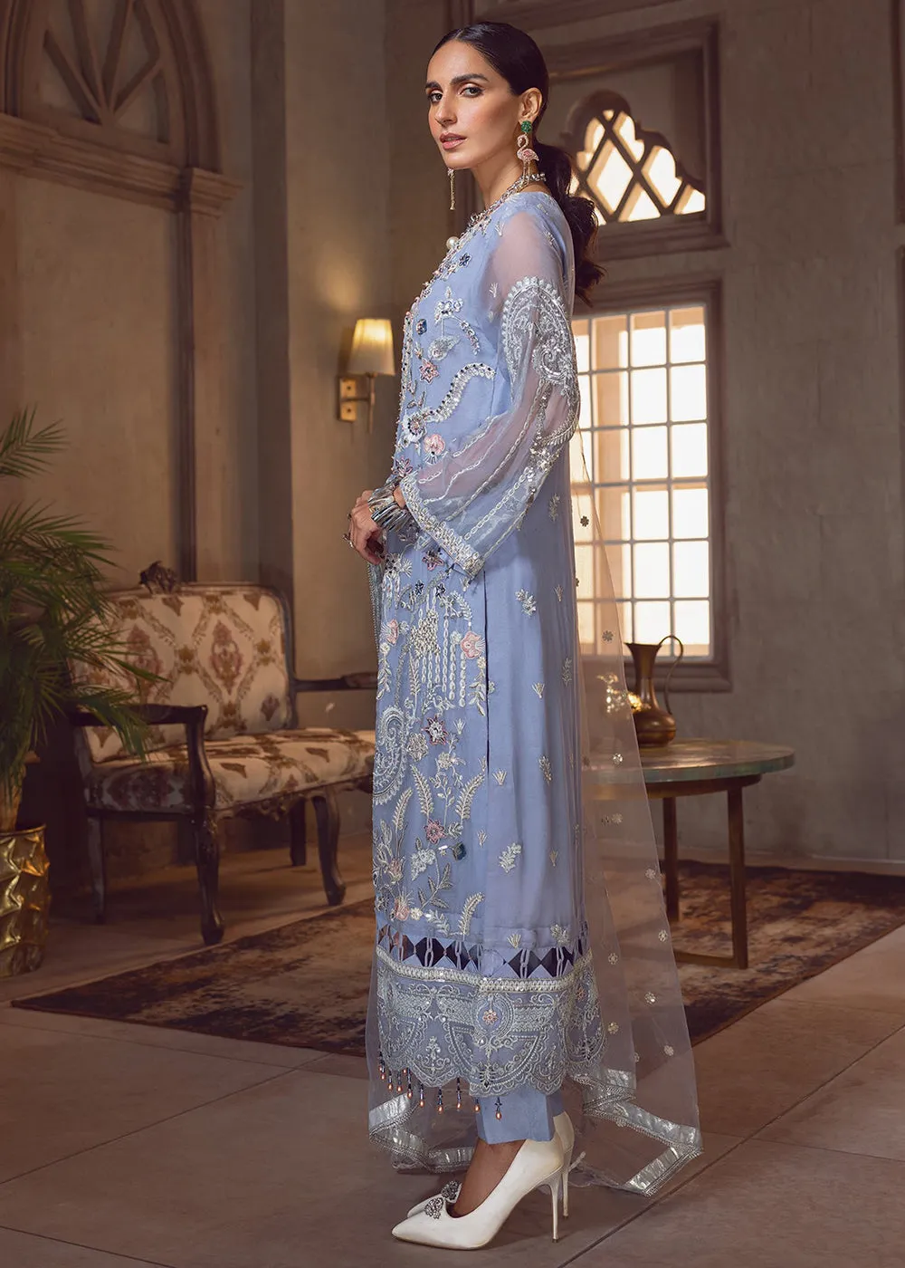 Sky Blue Pakistani Suit | Emaan Adeel | Le Festa Formal Edit 7 | LF-707