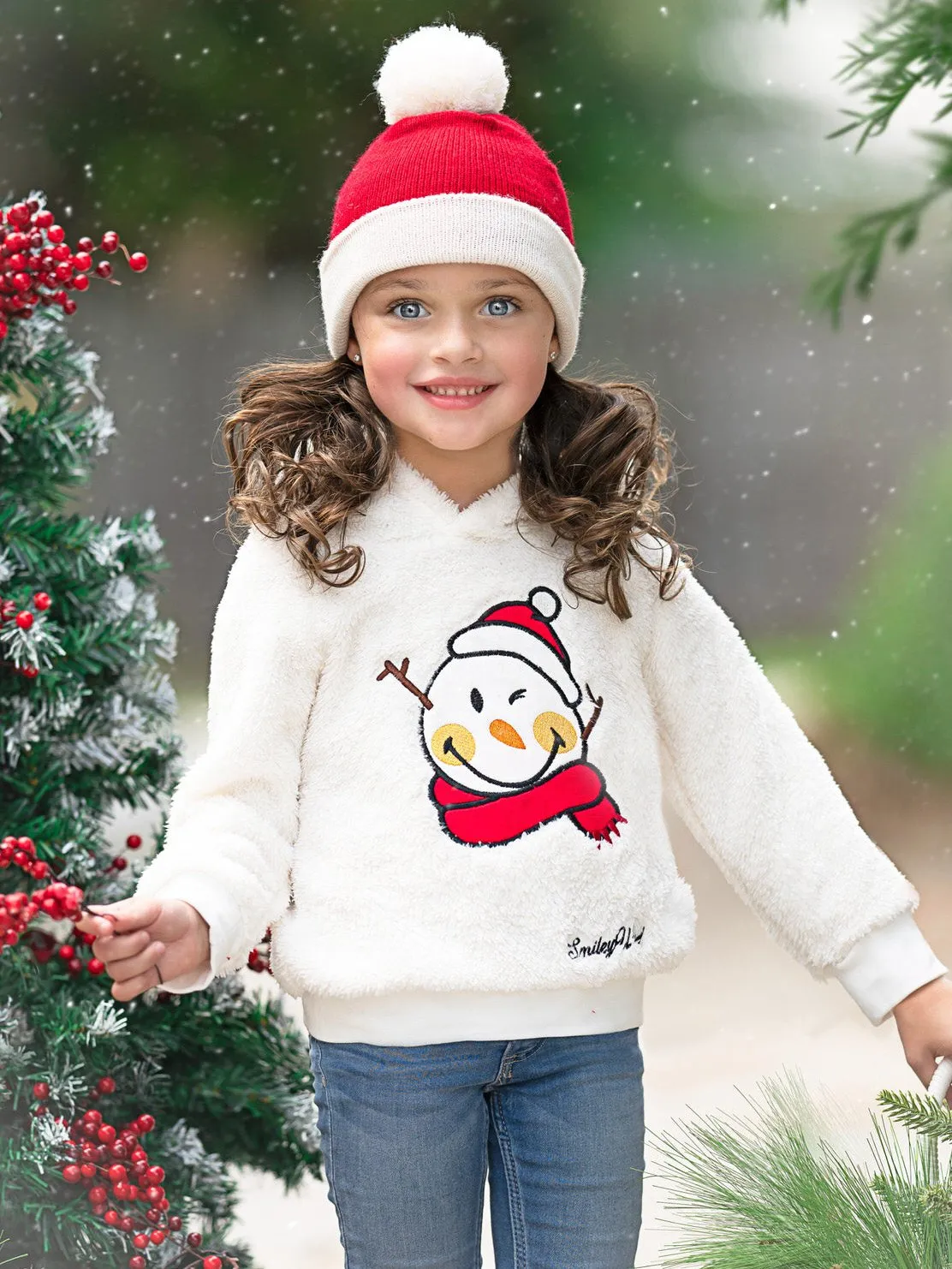 SmileyWorld Cozy Winter Snowman Sherpa Hoodie