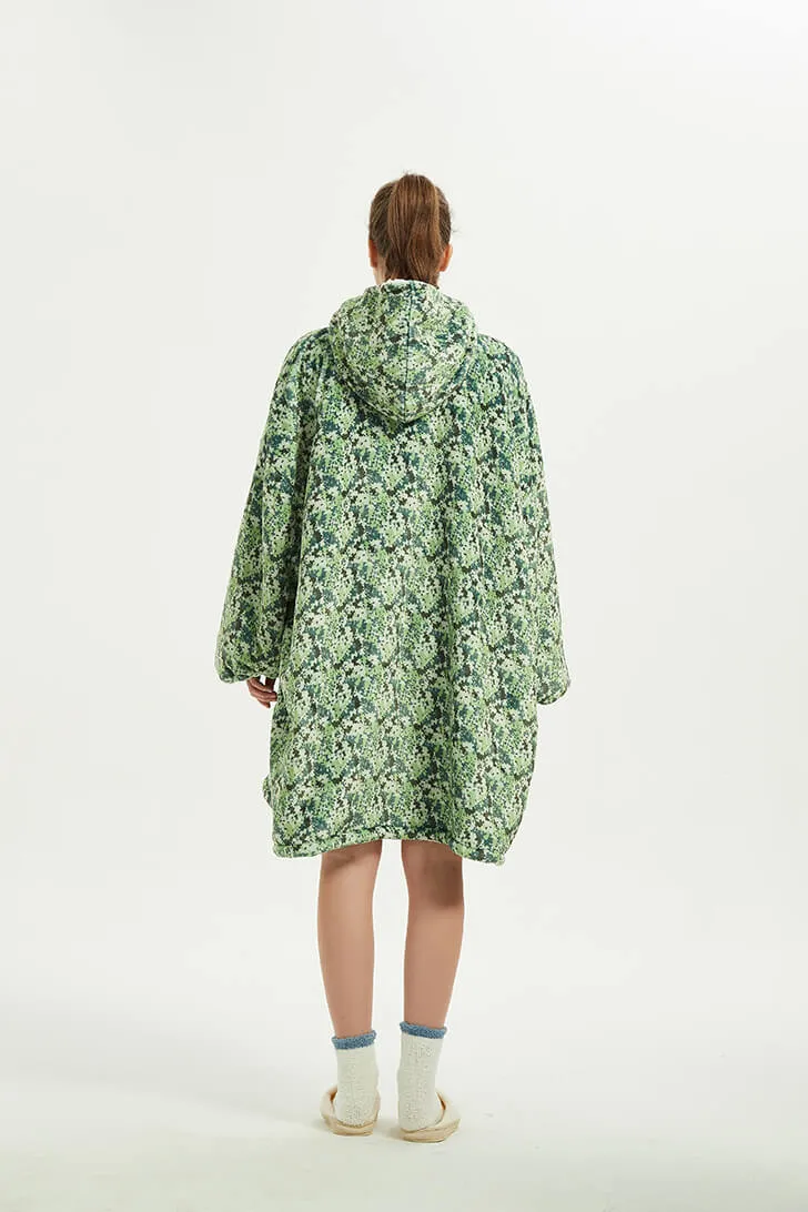 Snuggly™ Oversized Green Not Camo Blanket Hoodie