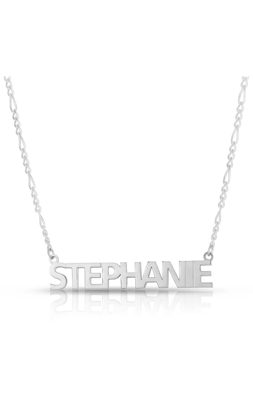 Solid Nameplate Pendant Necklace