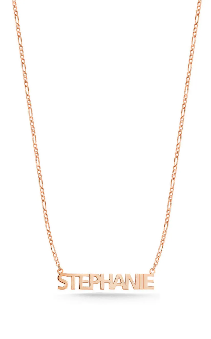 Solid Nameplate Pendant Necklace