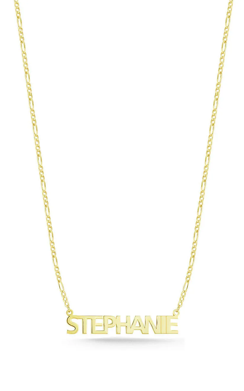 Solid Nameplate Pendant Necklace