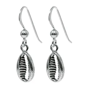 Sterling Silver Cowrie Shell Earrings