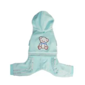 Teddy Jumper Dog Track Suit - Blue