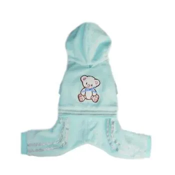 Teddy Jumper Dog Track Suit - Blue