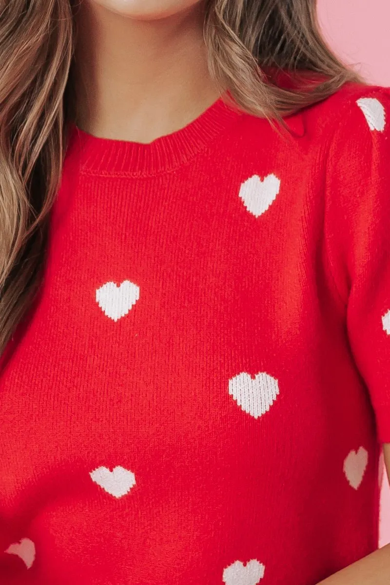 The Love Everlasting Red Heart Sweater