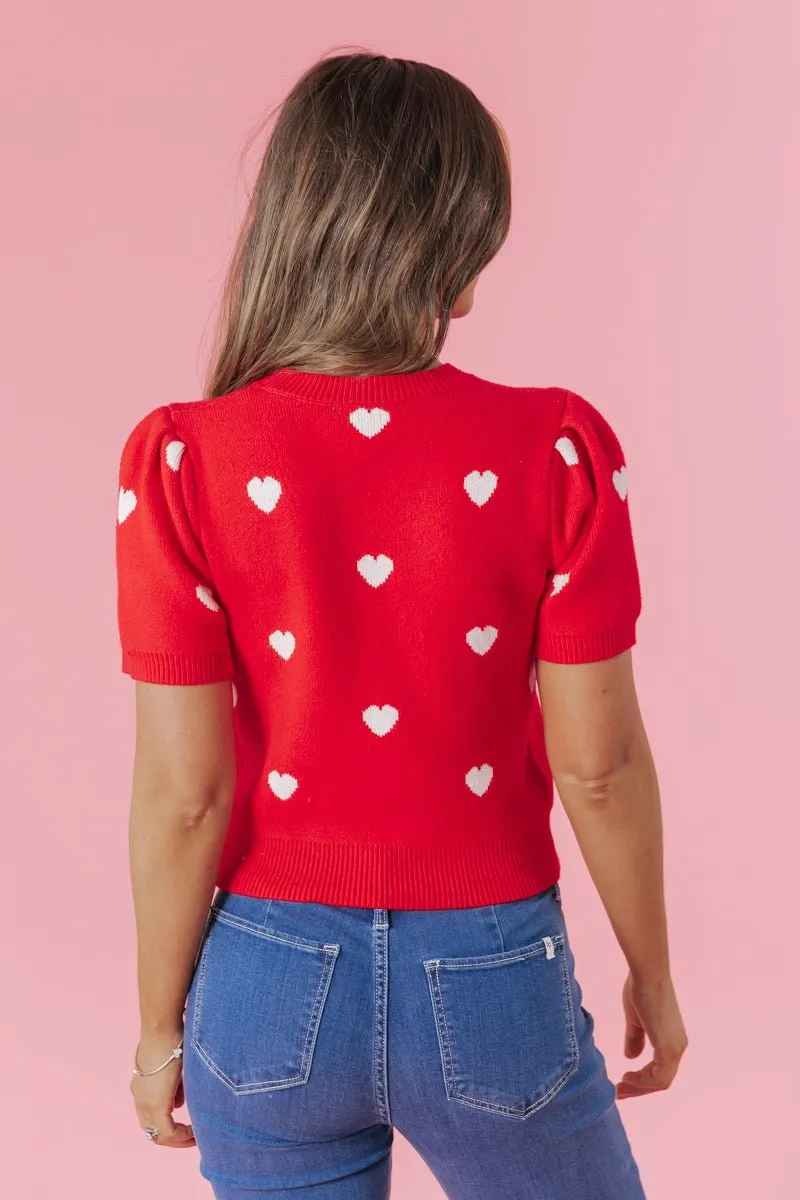 The Love Everlasting Red Heart Sweater