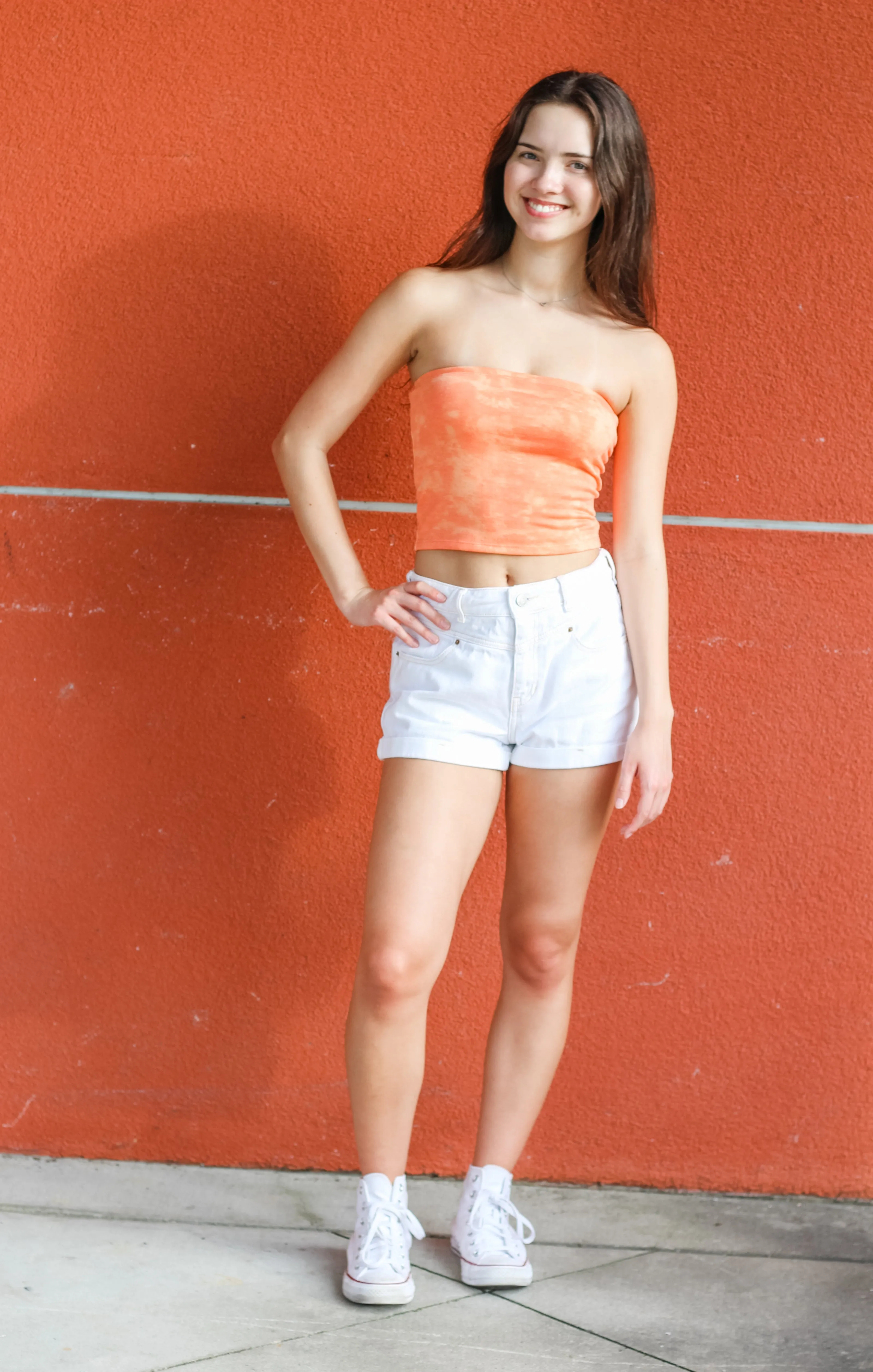 The Orange Tie Dye Tube Top