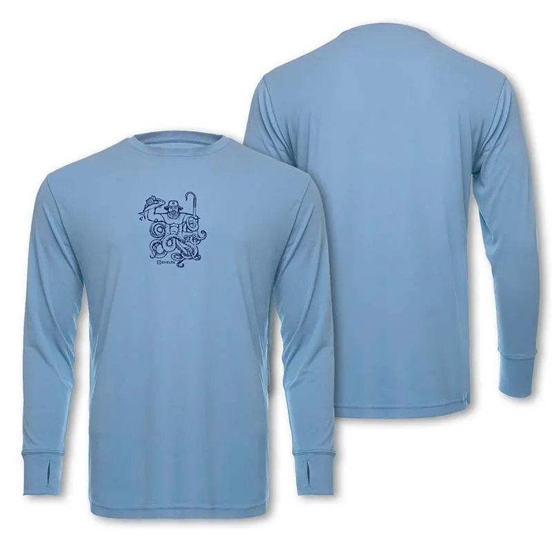 The Shelta L/S Travelr Crew 7 Seas in Light Blue