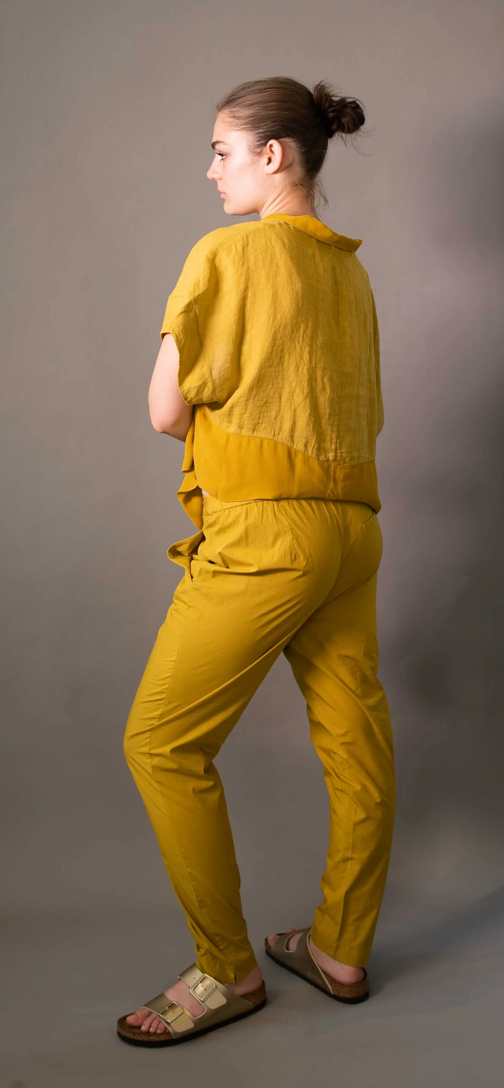 Transit Par Such Slim Cotton Pants in Lime