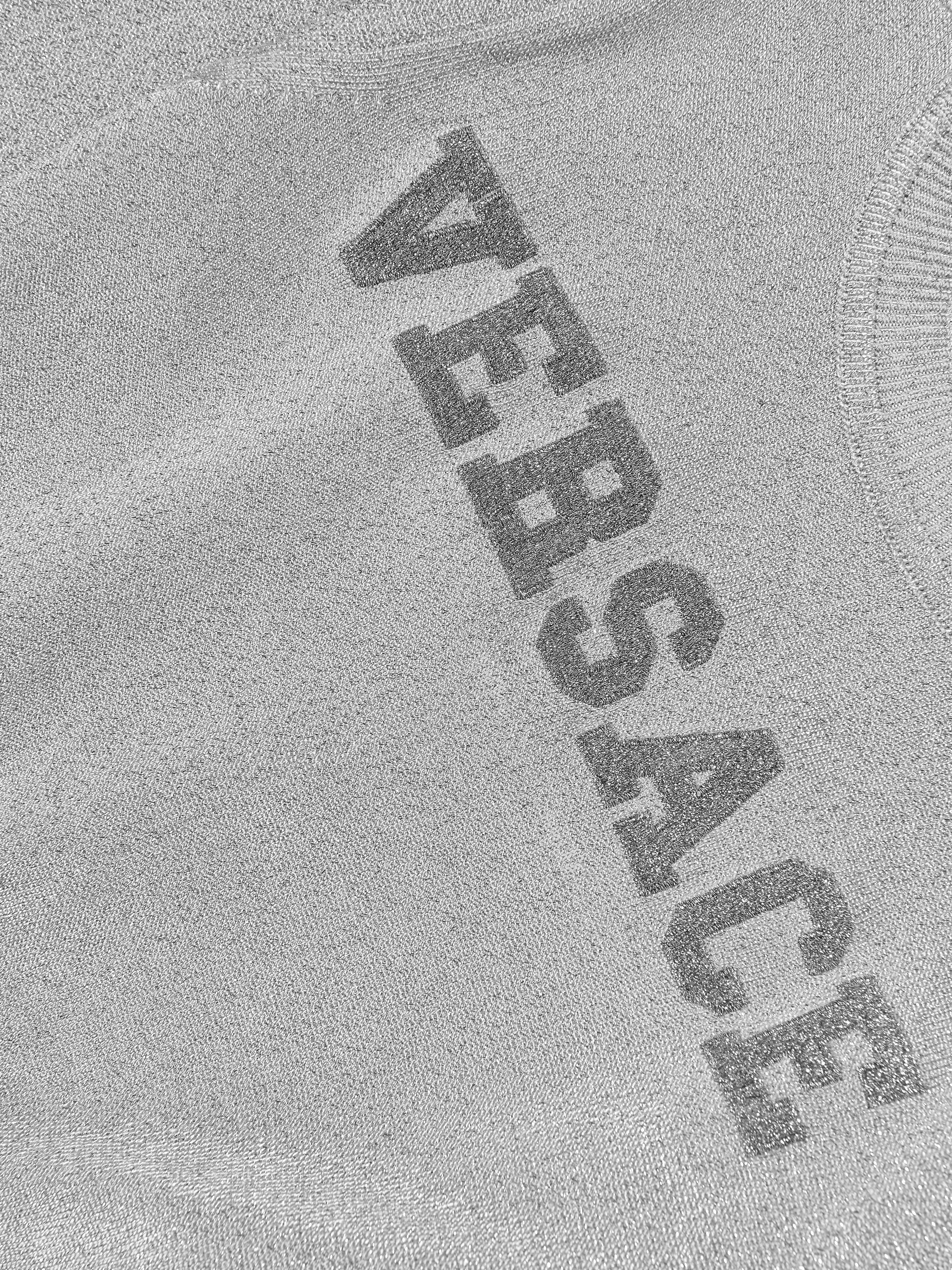 Versace Girls Logo Knitted Sweater in Silver