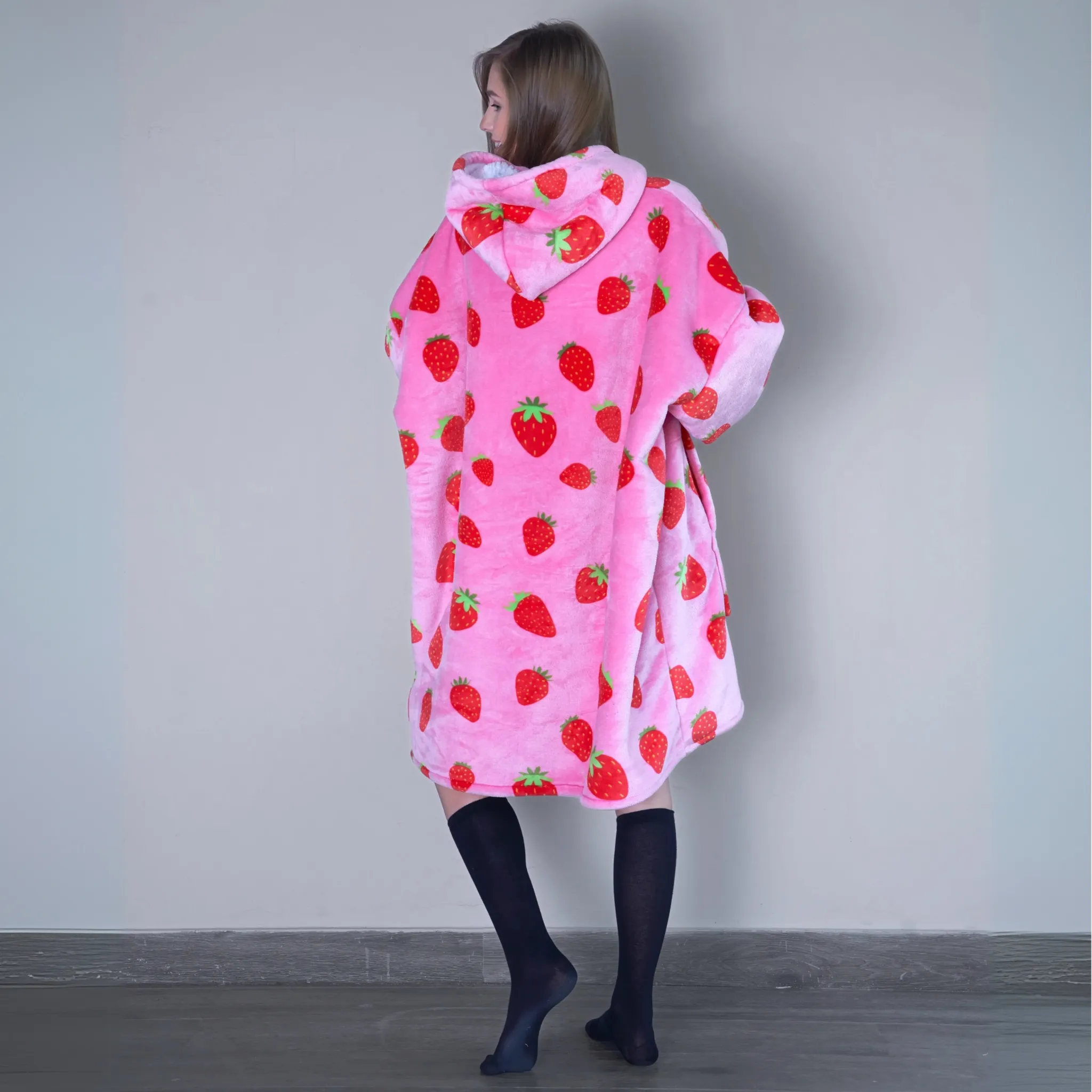 Very Strawberry - Hoodie Blanket - Comfy Series