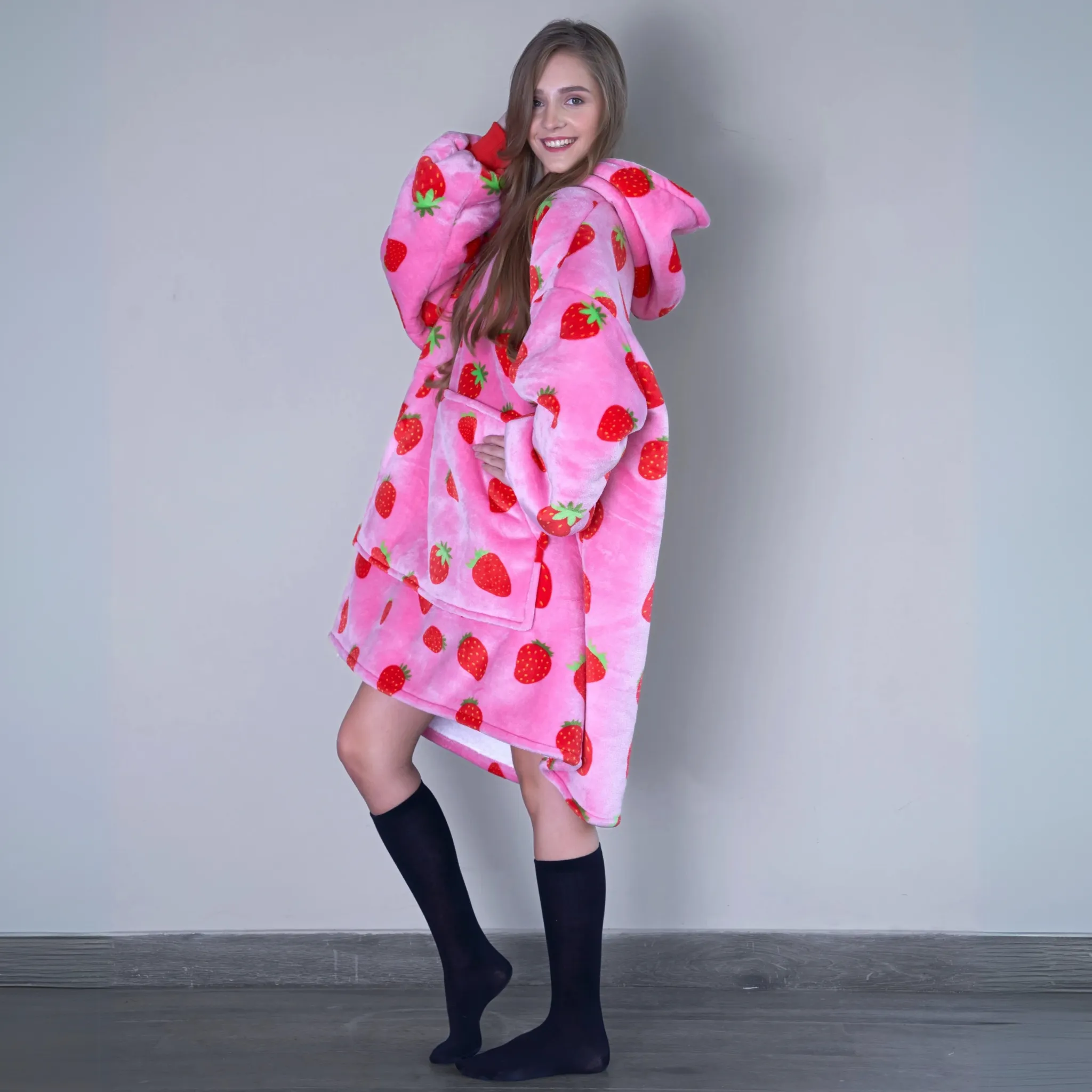 Very Strawberry - Hoodie Blanket - Comfy Series