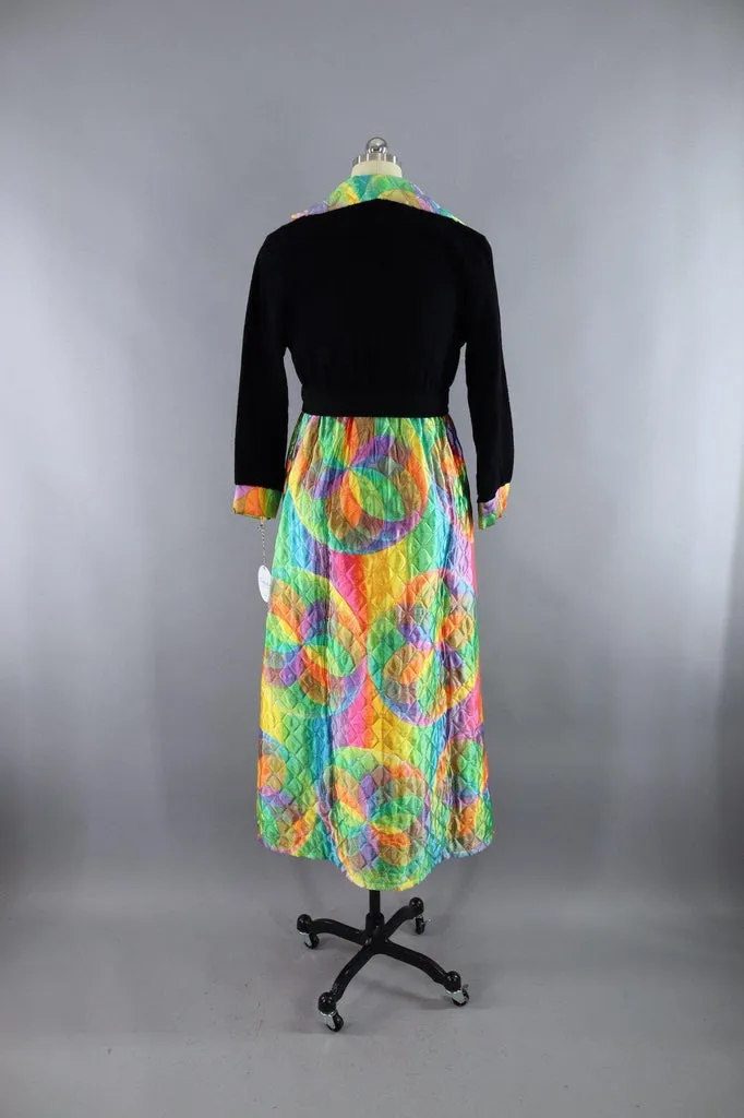 Vintage 1970s Rainbow Maxi Dress