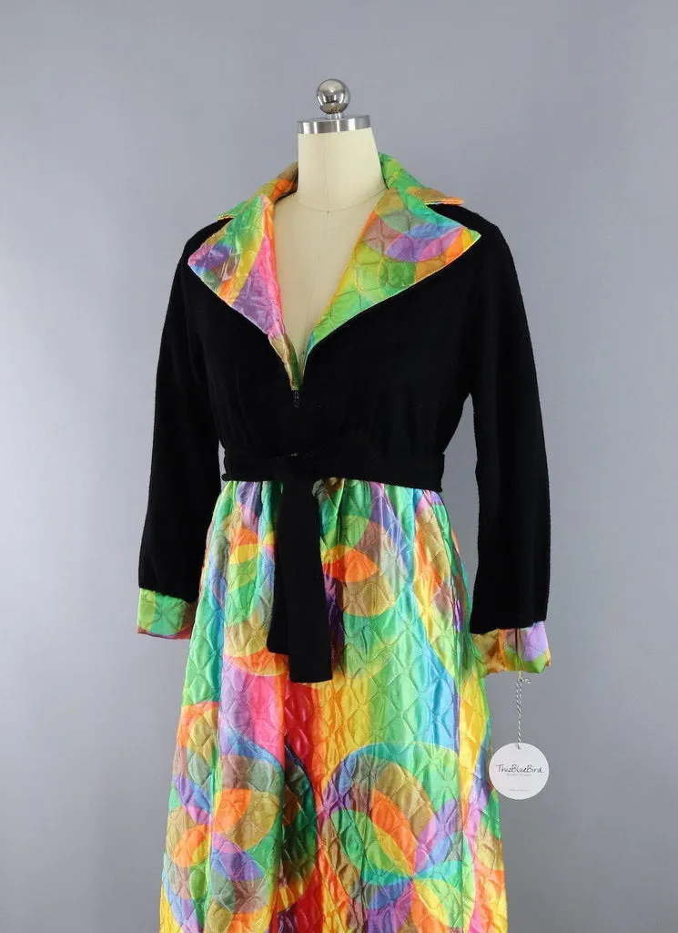 Vintage 1970s Rainbow Maxi Dress