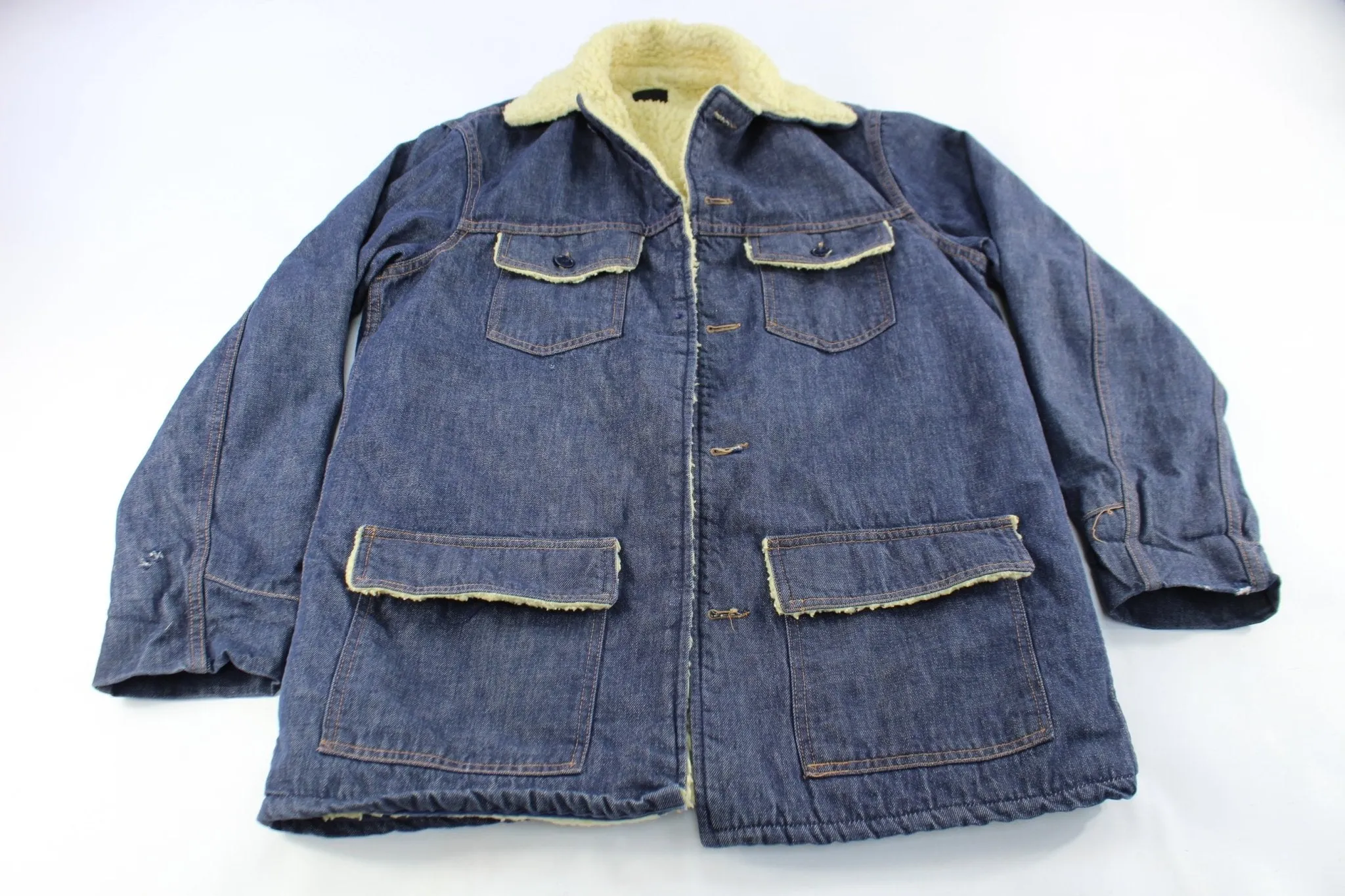 Vintage Sears Roebucks Sherpa Denim Jacket