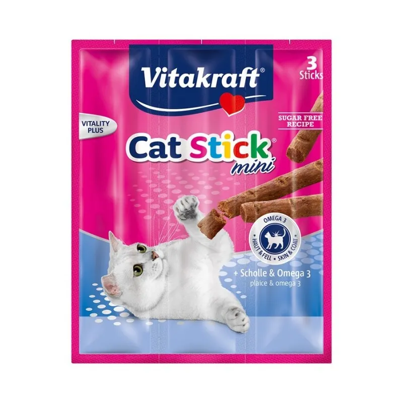 Vitakraft Cat Stick Mini Plaice With Omega 3 (3 Pieces)