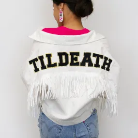 (White Fringe) Till Death Bridal Jacket