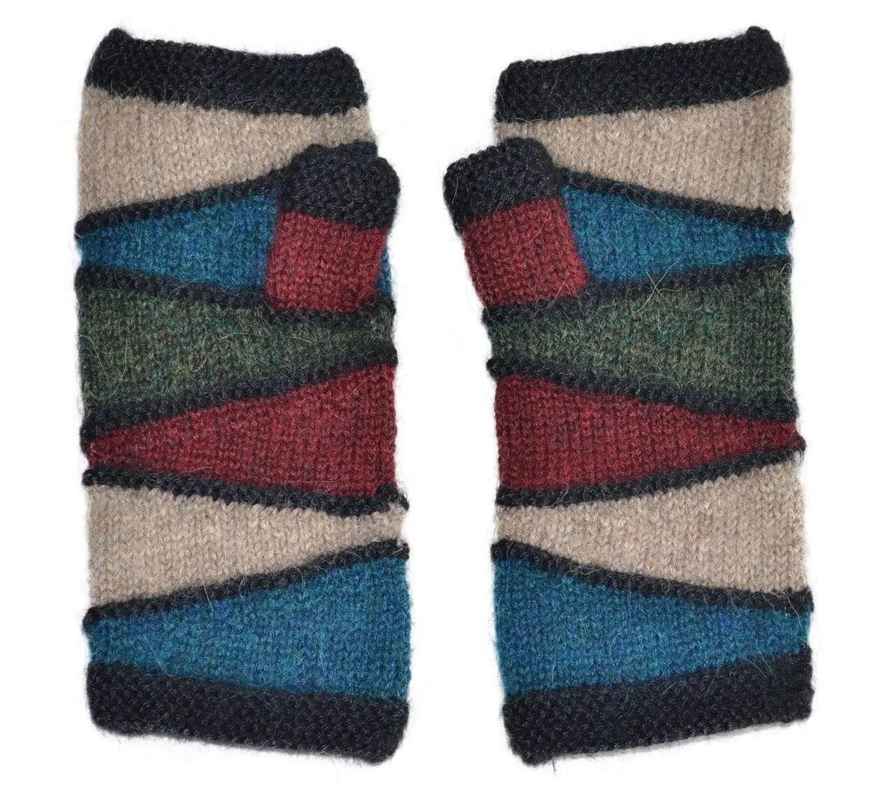 Women's Fingerless Alpaca Gloves - Kotosh