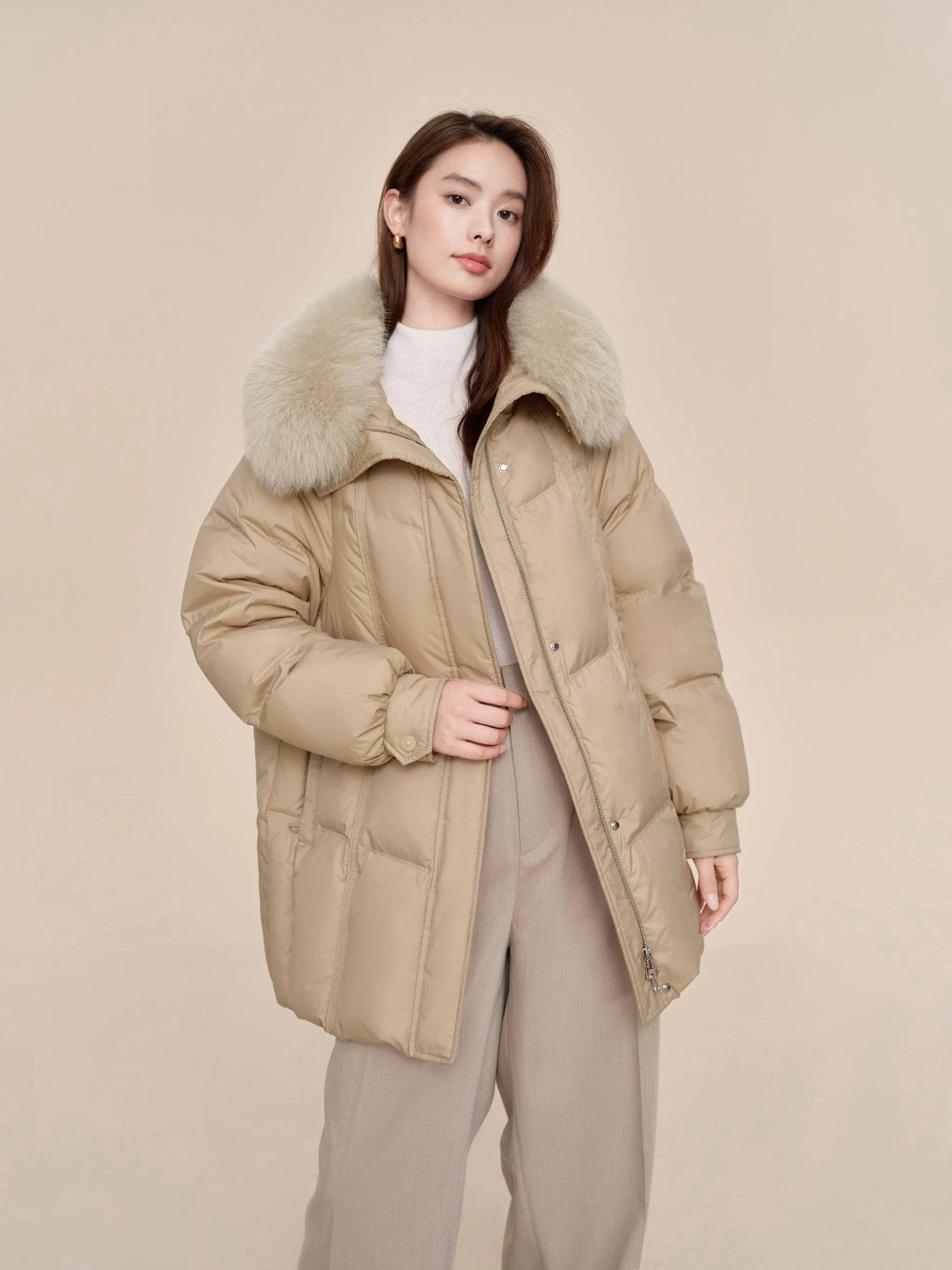 Women's Middle Length Down Coat 5186