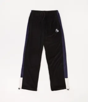 Yardsale Milano Velour Track Pants - Two Tone Blue / Grey