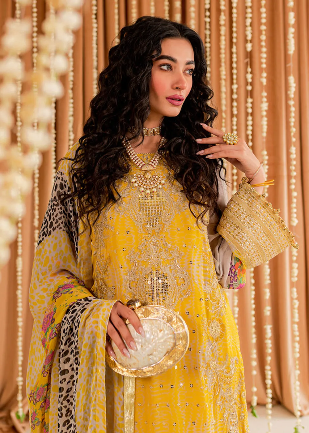 Yellow Chiffon Suit - Vasal Formals ’23 By Charizma | VSL-04