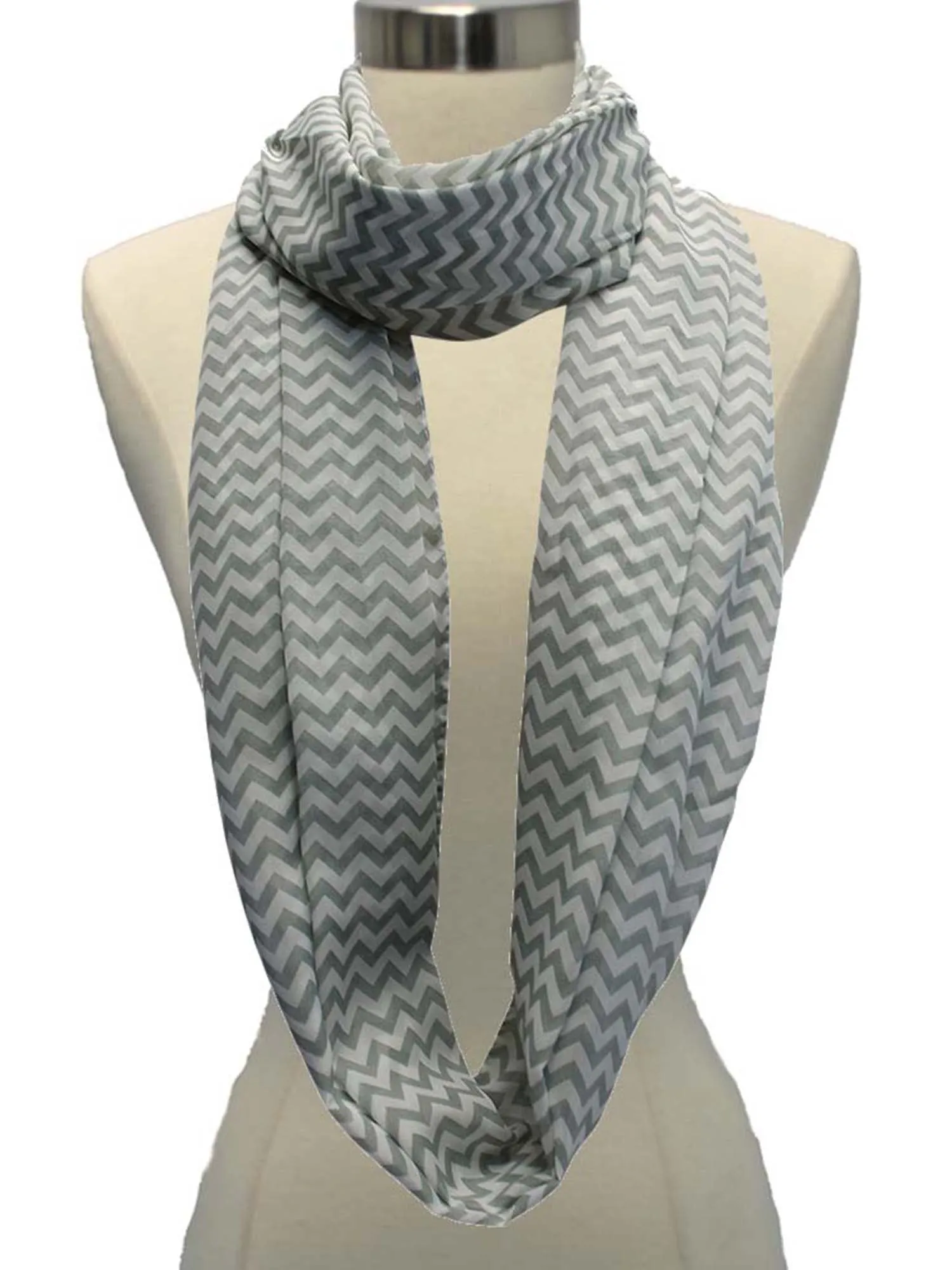 Zigzag Chevron Light Infinity Scarf